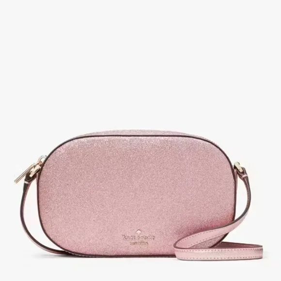 Kate Spade 💥NWT💥 Glimmer Oval Camera Bag Pink Mitten Crossbody Bag. NEW! - Picture 17 of 17